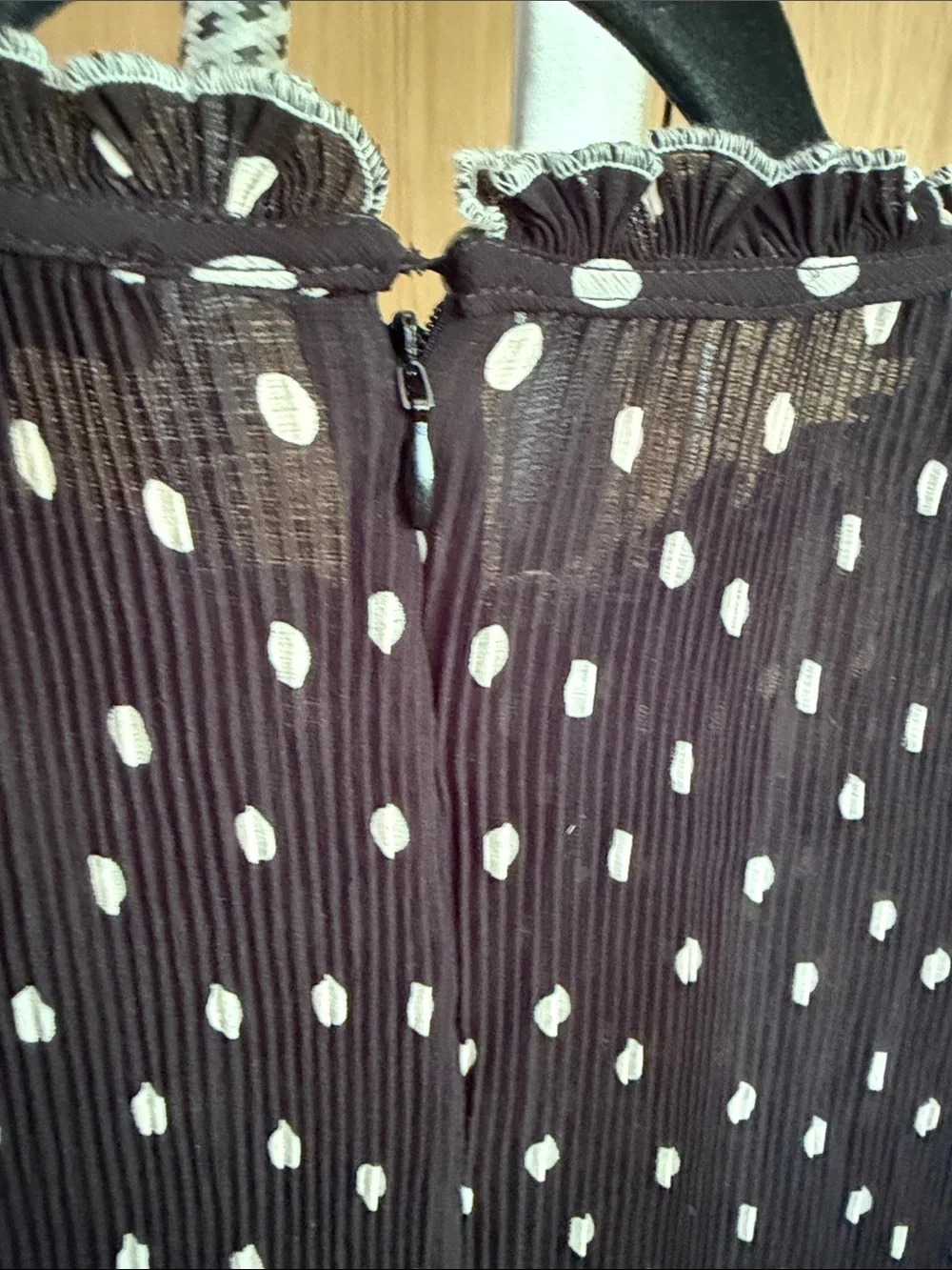 J. Crew Black Dress with White Dot Print